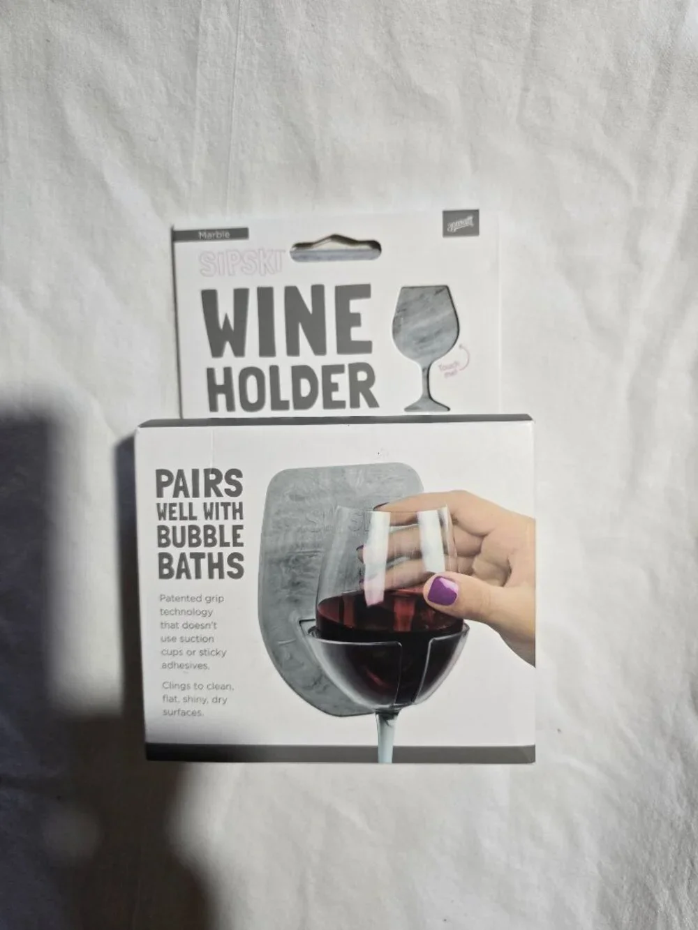 Sipski Wine Holder - Marble Design - 30Watt Patented Grip Technology - NWT